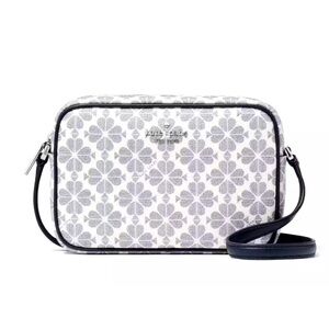 New Kate Spade Signature Spade Flower Mini Camera Bag Navy Multi